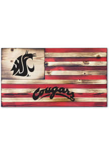 Jardine Associates Washington State Cougars Wood Etched Flag Sign