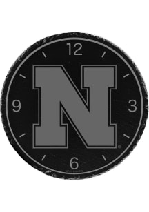 Nebraska Cornhuskers Slate Wall Clock