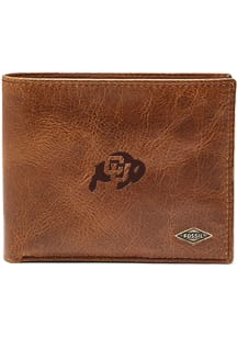 Colorado Buffaloes Fossil RFID Passcase Mens Business Accessories