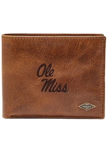 Ole Miss Rebels Fossil RFID Passcase Mens Business Accessories