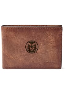Colorado State Rams Fossil Front Pocket Mens Bifold Wallet