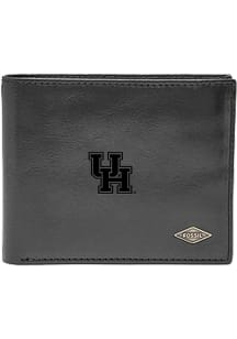 Houston Cougars Fossil Leather FlipID Mens Bifold Wallet