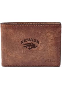 Nevada Wolf Pack Fossil Front Pocket Mens Bifold Wallet