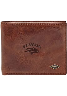 Nevada Wolf Pack Fossil Leather FlipID Mens Bifold Wallet