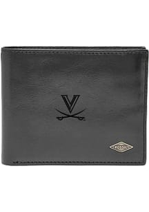 Virginia Cavaliers Fossil Leather FlipID Mens Bifold Wallet