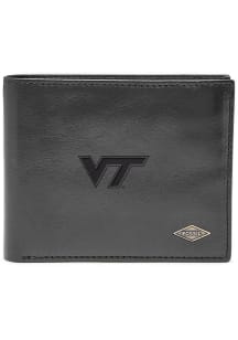 Virginia Tech Hokies Fossil Leather FlipID Mens Bifold Wallet