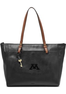 Minnesota Golden Gophers Fossil Leather Tote Womens Purse