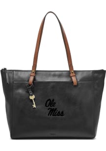 Ole Miss Rebels Fossil Leather Tote Womens Purse