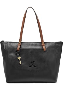 Virginia Cavaliers Fossil Leather Tote Womens Purse