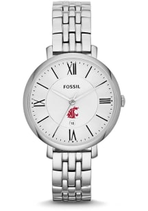 Jardine Associates Washington State Cougars Fossil Jacqueline Stainless Steel Womens Watch