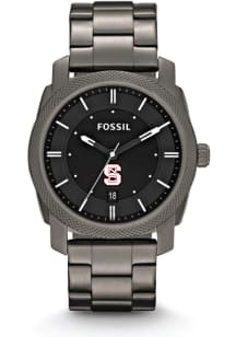 Jardine Associates NC State Wolfpack Fossil Machine Stainless Steel Mens Watch