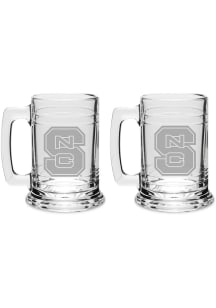 NC State Wolfpack Hand Etched Crystal 15oz Colonial Tankard Set Stein