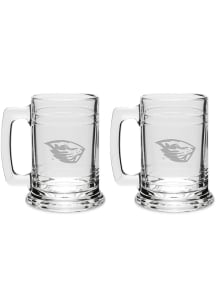 Oregon State Beavers Hand Etched Crystal 15oz Colonial Tankard Set Stein