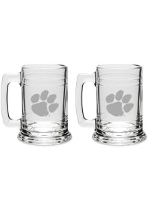 Clemson Tigers Hand Etched Crystal 15oz Colonial Tankard Set Stein