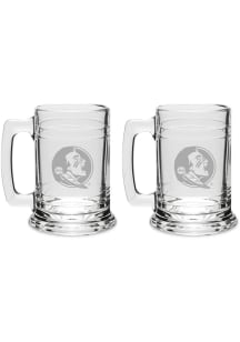 Florida State Seminoles Hand Etched Crystal 15oz Colonial Tankard Set Stein