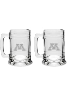 Minnesota Golden Gophers Hand Etched Crystal 15oz Colonial Tankard Set Stein
