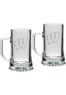 Wisconsin Badgers Hand Etched Crystal 17.5oz Maxim Set Stein