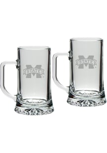 Mississippi State Bulldogs Hand Etched Crystal 17.5oz Maxim Set Stein