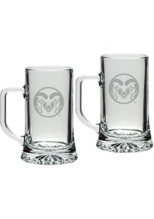 Colorado State Rams Hand Etched Crystal 17.5oz Maxim Set Stein