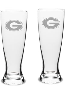 Georgia Bulldogs Hand Etched Crystal 23oz Set Pilsner Glass