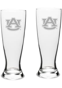 Auburn Tigers Hand Etched Crystal 23oz Set Pilsner Glass