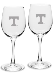 Tennessee Volunteers Hand Etched Crystal 12oz Set Wine Glass