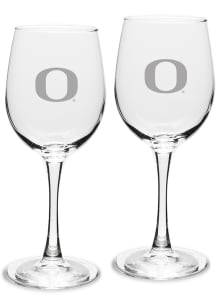 Oregon Ducks Hand Etched Crystal 12oz Set Wine Glass