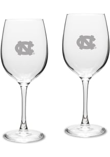 North Carolina Tar Heels Hand Etched Crystal 16oz Set Wine Glass