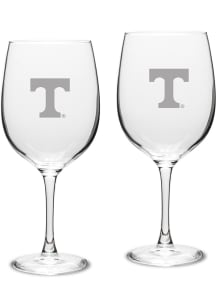 Tennessee Volunteers Hand Etched Crystal 19oz Set Wine Glass