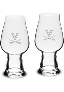 Virginia Cavaliers Hand Etched Crystal 18.25oz Luigi Bormioli IPA Set Pint Glass