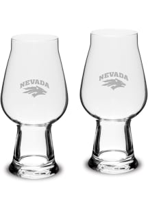 Nevada Wolf Pack Hand Etched Crystal 18.25oz Luigi Bormioli IPA Set Pint Glass