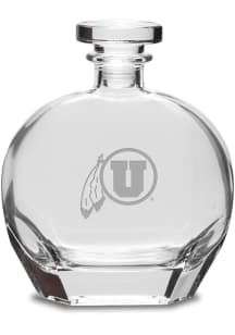 Utah Utes Hand Etched Crystal 23.75oz Puccini Decanter