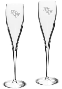 UCF Knights Hand Etched Crystal 6oz Toasting Set Wine Glass