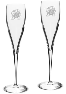 Maryland Terrapins Hand Etched Crystal 6oz Toasting Set Wine Glass