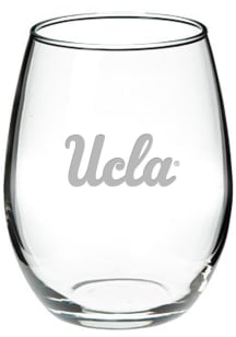 UCLA Bruins Hand Etched Crystal 22oz Set Stemless Wine Glass