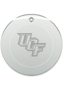 UCF Knights Hand Etched Crystal Round Ornament