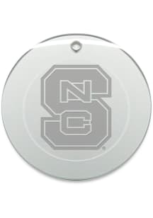 NC State Wolfpack Hand Etched Crystal Round Ornament