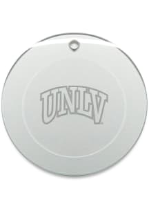 UNLV Runnin Rebels Hand Etched Crystal Round Ornament