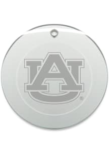 Auburn Tigers Hand Etched Crystal Round Ornament