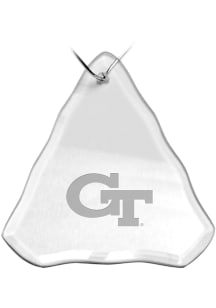 GA Tech Yellow Jackets Hand Etched Crystal Ornament