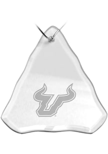 South Florida Bulls Hand Etched Crystal Ornament