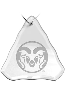 Colorado State Rams Hand Etched Crystal Ornament