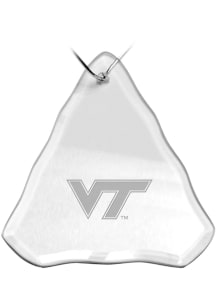 Virginia Tech Hokies Hand Etched Crystal Ornament