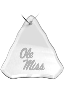 Ole Miss Rebels Hand Etched Crystal Ornament