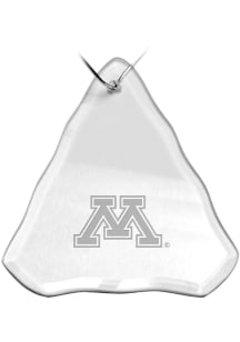 Minnesota Golden Gophers Hand Etched Crystal Ornament