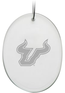 South Florida Bulls Hand Etched Crystal Oval Ornament