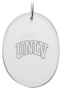 UNLV Runnin Rebels Hand Etched Crystal Oval Ornament