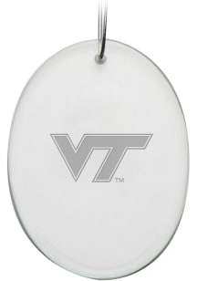 Virginia Tech Hokies Hand Etched Crystal Oval Ornament