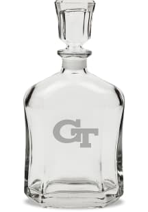 GA Tech Yellow Jackets Hand Etched Crystal Whiskey 23.75oz Decanter