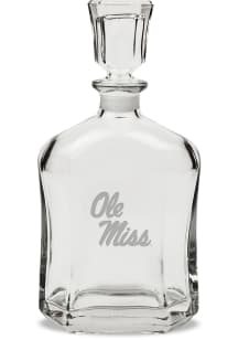 Ole Miss Rebels Hand Etched Crystal Whiskey 23.75oz Decanter